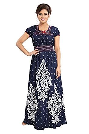 Buy CINCO Women's Cotton Nighty - CCN106 Multicolour at Amazon.in