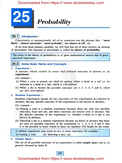 Probability PDF Class 10 的图像结果