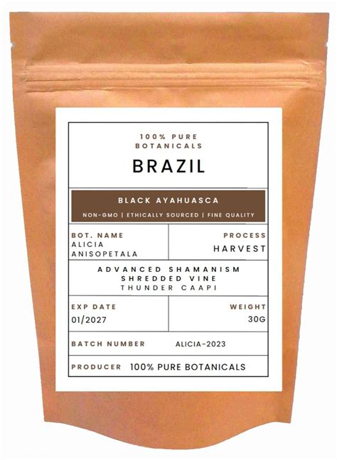 100% PURE BOTANICALS® || ALICIA ANISOPETALA || BLACK AYAHUASCA ...