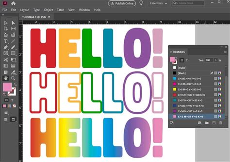 Image result for InDesign Font Color Palette