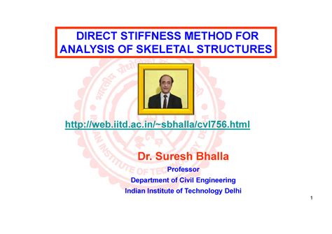 Stiffness 1 - DIRECT STIFFNESS METHOD FOR ANALYSIS OF SKELETAL ...