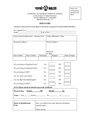 Image result for Bio Data Form Soft Copy