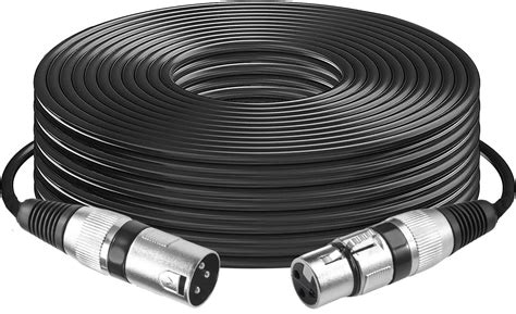 EKAAZ xlr Mic cable 3M/10ft Male to Female xlr cable 3-pin Black ...