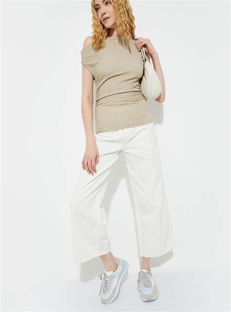 Buy ALAYA F x URB_N Women Textured One Shoulder Top Online at just Rs ...