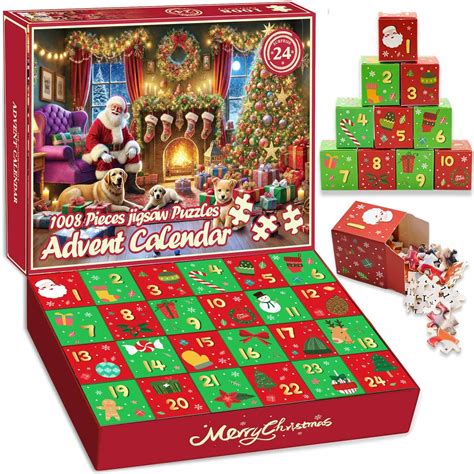 Advent Calendar 2024 Christmas Jigsaw Puzzle - Christmas Fireplace ...