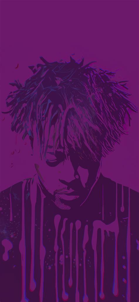 Juice WRLD Art Purple Wallpaper - Juice WRLD Wallpaper iPhone