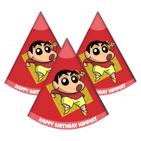 Shinchan Theme Personalized Hat | Birthday Party Supplies India