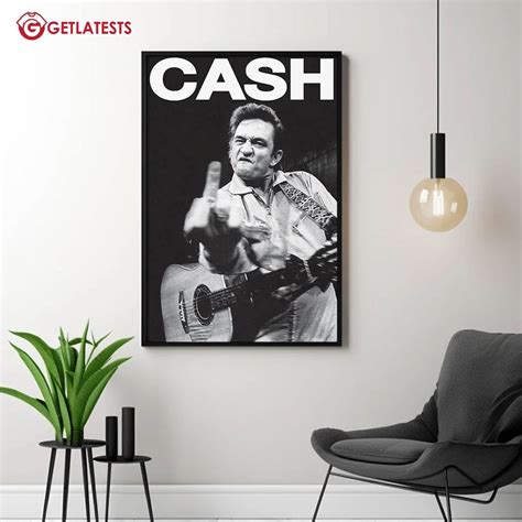 Johnny Cash Middle Finger Vintage Poster