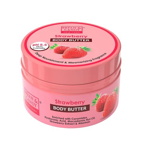 Buy BRYAN & CANDY Body Butter pH 5.5 for 72Hrs Moisturization. Enriched ...