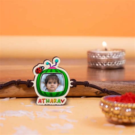 Wooden Rakhi | Personalised CoComelon – ChitraChaya