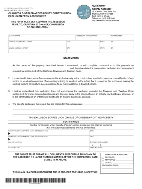 Fillable Online capropeforms CLAIM FOR DISABLED ACCESSIBILITY ...