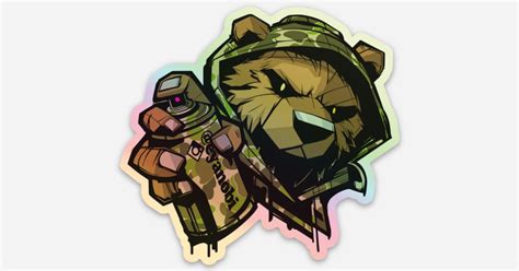 Urban Bear Holo Sticker by EYANOBI | Holographic stickers | Sticker ...