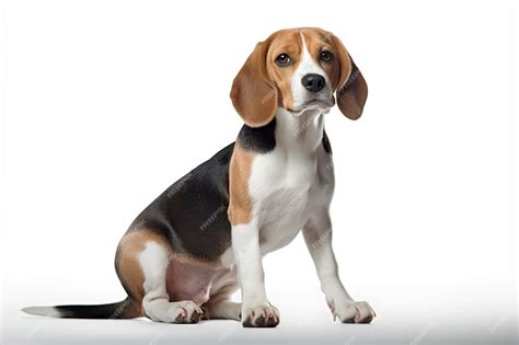 Premium AI Image | A Beagles Dog isolated on white plain background