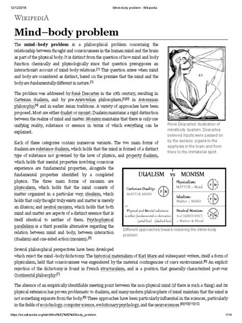 Image result for The Mind Body Problem Explained