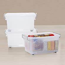 NOW & ZEN 15 Litre Large Plastic Multipurpose Stackable Storage Box ...