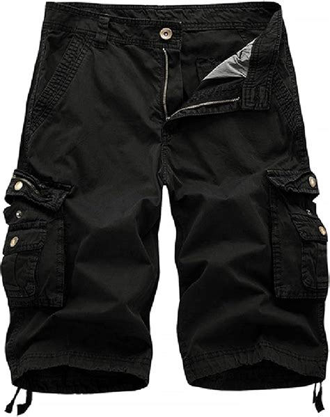 Men?s Long Cargo Shorts Multi Pockets Durable Baggy Work Short-pant ...