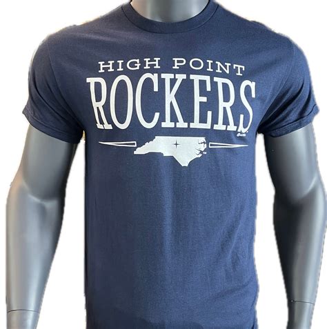 Navy Adult State Chest Tee | High Point Rockers Baseball