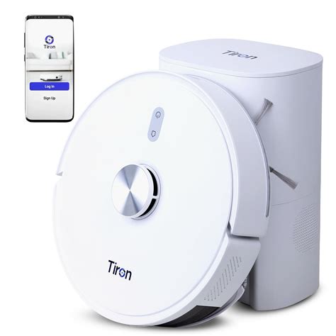 TIRON TRV 20 Max Robotic Vacuum Cleaner, Self-Empty Station, 2-in-1 Va ...