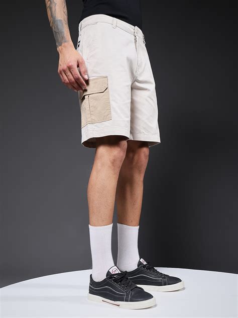 Men's Cotton Utility Cargo Shorts with Multi-Pockets – Camel – pronk.in