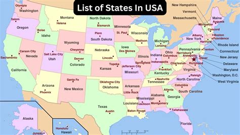 List Of US States And Capitals 2023 With Important Facts