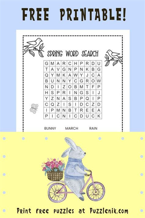 Image result for Spring Word Search Printable PDF