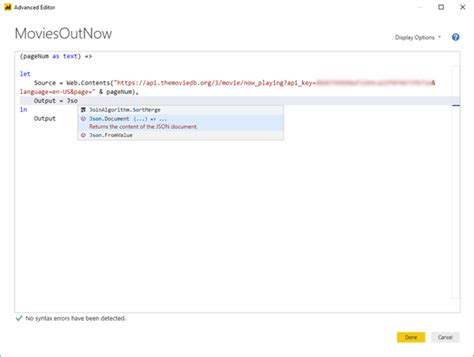 Image result for IntelliSense Power Query Editor