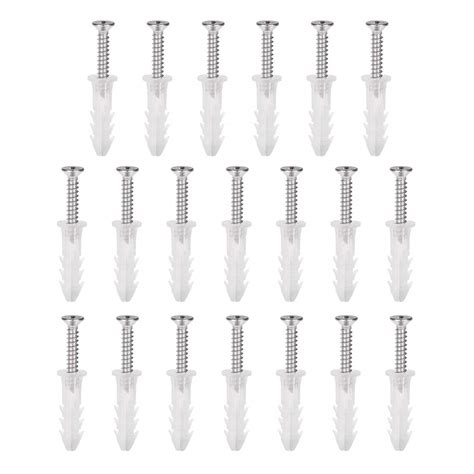 uxcell 6mm x 25mm Plastic Expansion Pipe Column Concrete Drywall Anchor ...