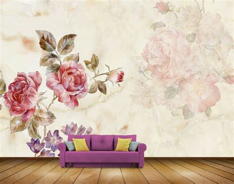 Avikalp MWZ1769 Pink Flowers Leaves 3D HD Wallpaper – Avikalp ...