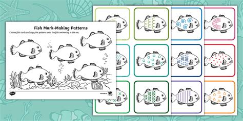 Fish Mark-Making Patterns Activity | Twinkl