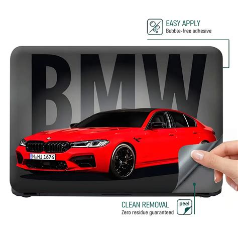 Laptop Skin - BMW M Series Red Sedan | Ultra HD Print | Scratch Resist ...