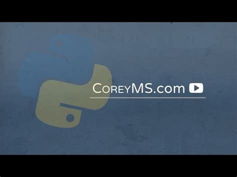 Image result for YouTube Corey Schafer Python