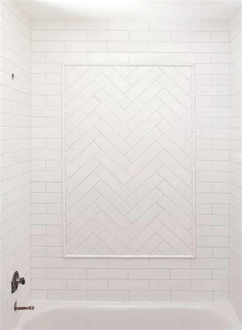 Subway Tile In Herringbone Pattern