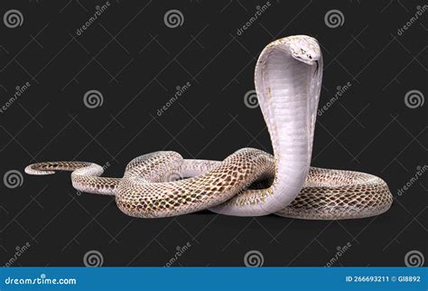 Albino King Cobra Snake White and Brown Cobra Snake with Clipping Path ...
