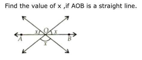 Find the value of X, if AOB is a straight line! - Brainly.in