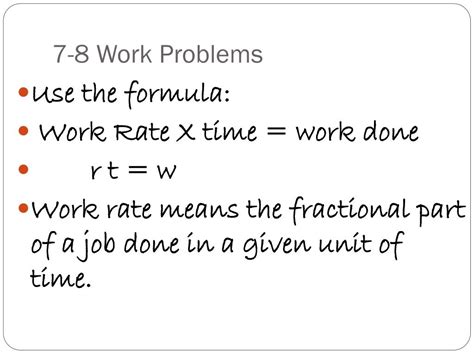 Image result for Formulas for Work Rate Problems