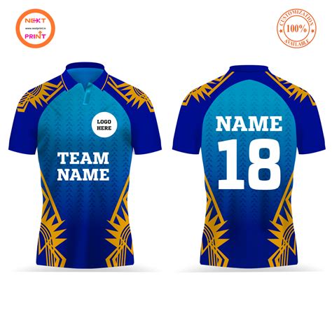 Next Print Customised Cricket Jersey with Logo – All Over Sublimation