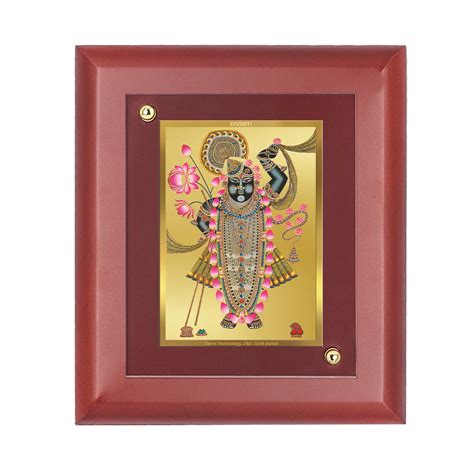 Diviniti 24K Gold Plated Shrinathji Photo Frame For Home Decor, Wall D ...