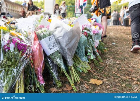 Flowers Outside Buckingham Palace on the Death of Queen Elizabeth II Editorial Image - Image of ...