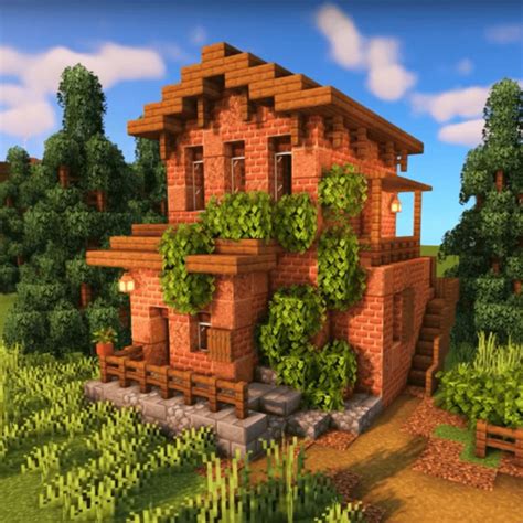 Minecraft Brick House Modern Tutorial 的图像结果