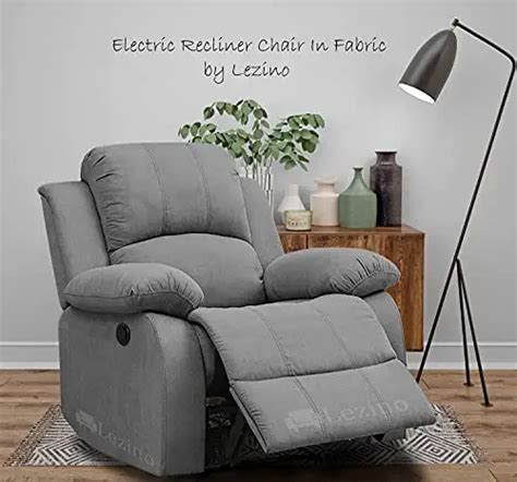 Lezino Single Seater Motorized Powered Recliner Chair in Premium Thick ...