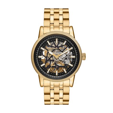 Buy Michael Kors Men Gold Stainless Steel Analog Automatic Watch Online ...