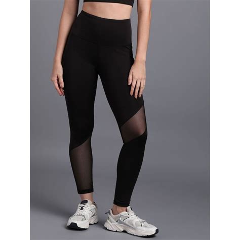Buy Rock Paper Scissors Women Black Gym Tights Online