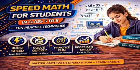 Speed Math for Students in Class 5 to 8 — Fun Practice Techniques ...