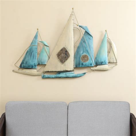 Buy VEDAS Nova Metal Boat Wall Accent from Vedas at just INR 13199.0