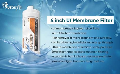 bbutterfly 4" Inch UF Membrane Filter for All Type of RO Water Purifier ...
