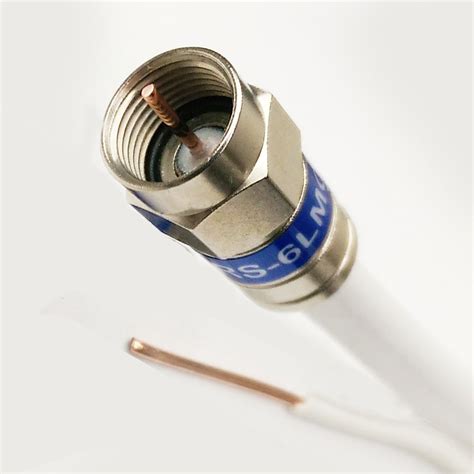 200ft White Coax RG-6 Cable w/Ground Messenger 3Ghz 75 Ohm 18AWG UL ETL ...