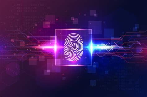 Neon fingerprint background style | Free Vector
