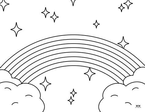 Collection of Rainbow Coloring Pages Printable - Free Printable