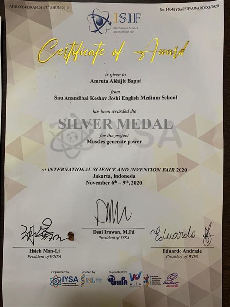 VPM's Sou. A. K. Joshi English Medium School - External Achievements