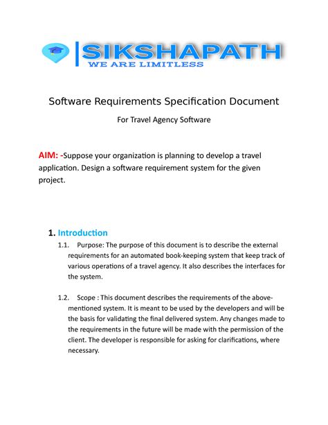 SRS for Travel agency - A use case diagram is a graphical depiction of ...